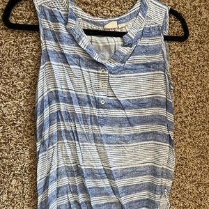 Ace Delivery Blue/white stripe Blouse Size XS